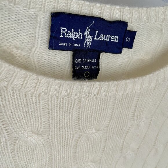 Polo by Ralph Lauren Cream Cable Knit Sweater - Picture 3 of 16